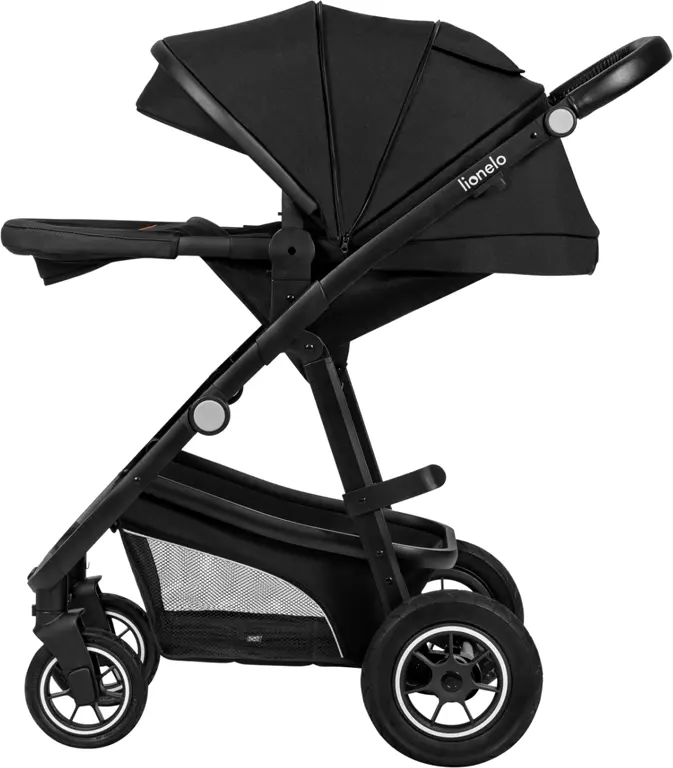 Коляска дитяча 3 в 1 Lionelo Bianka Black Onyx